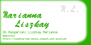 marianna liszkay business card